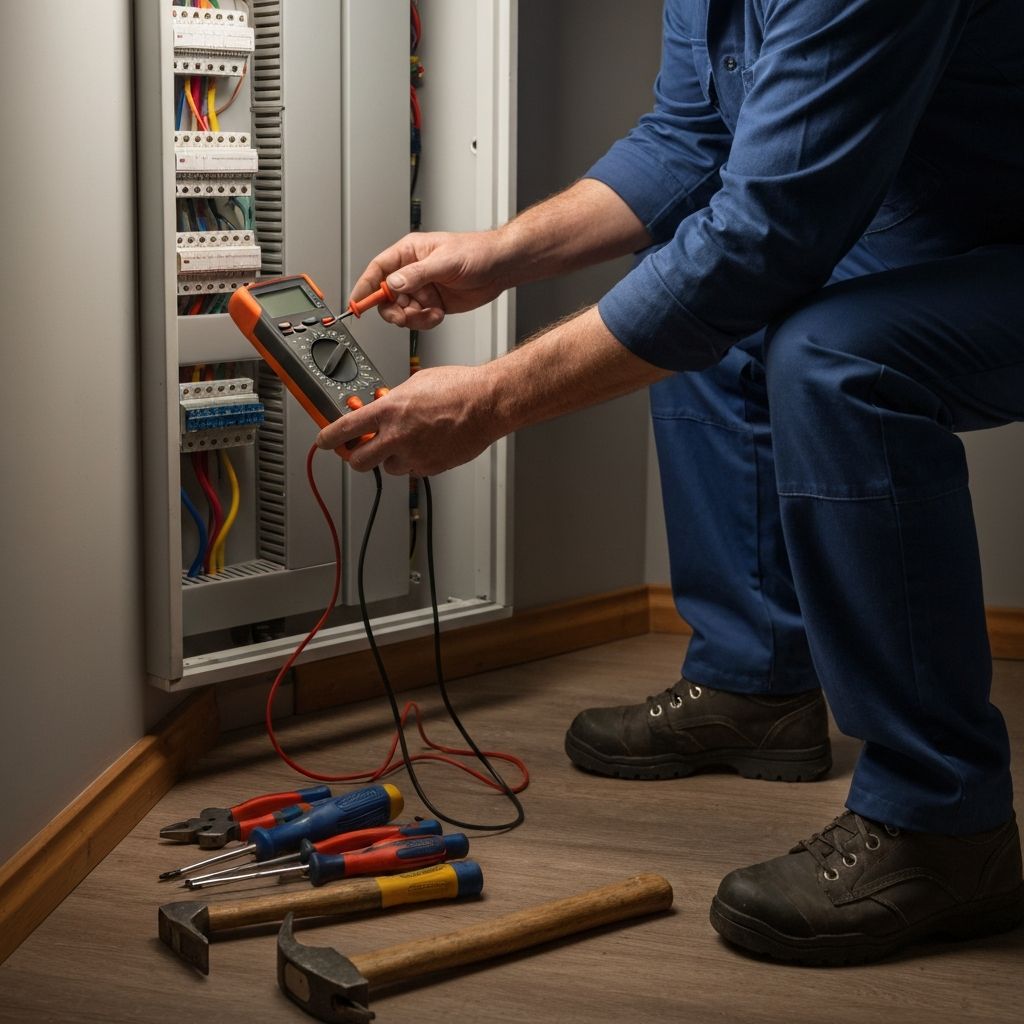 Elektriker felsöker elinstallation i Malmö